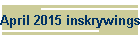 April 2015 inskrywings/