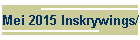 Mei 2015 Inskrywings/